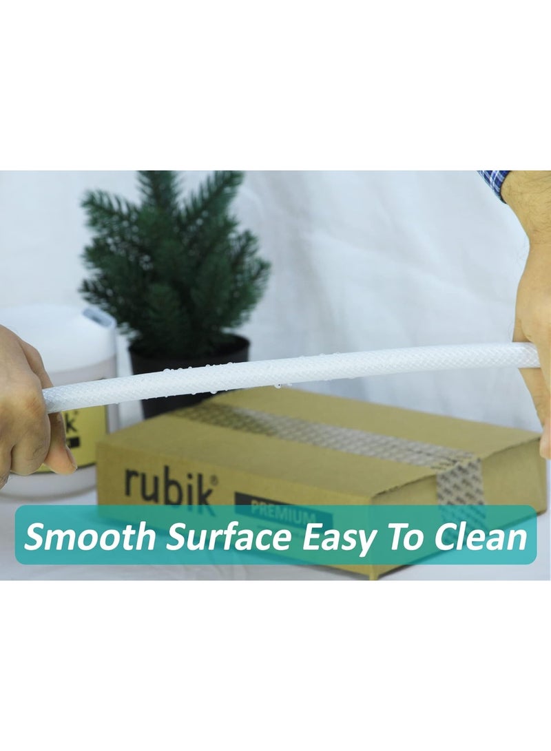 Rubik Shattaf Shower Hose Pipe with Metal connector, High Pressure Anti-twist PVC Explosion-Proof Encryption Bidet Hose (4 Meter) - Image 3