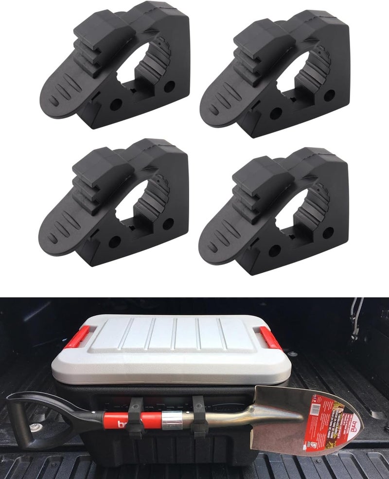 Oasisgalore Quick Release Rubber Clamp Mount Kit 1-1/5"~1-1/2" in Diameter, RV Van Trucks UTV Car Accessories Tool Organizer Parts, 4 Pcs - Image 1