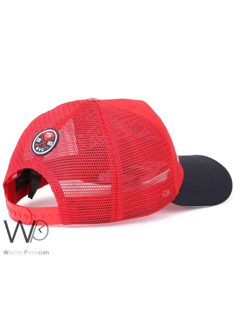 Tommy Hilfiger Plus Tommy Hilfiger Trucker Cap th Dark Blue Red Cotton Net Hat  - Image 2