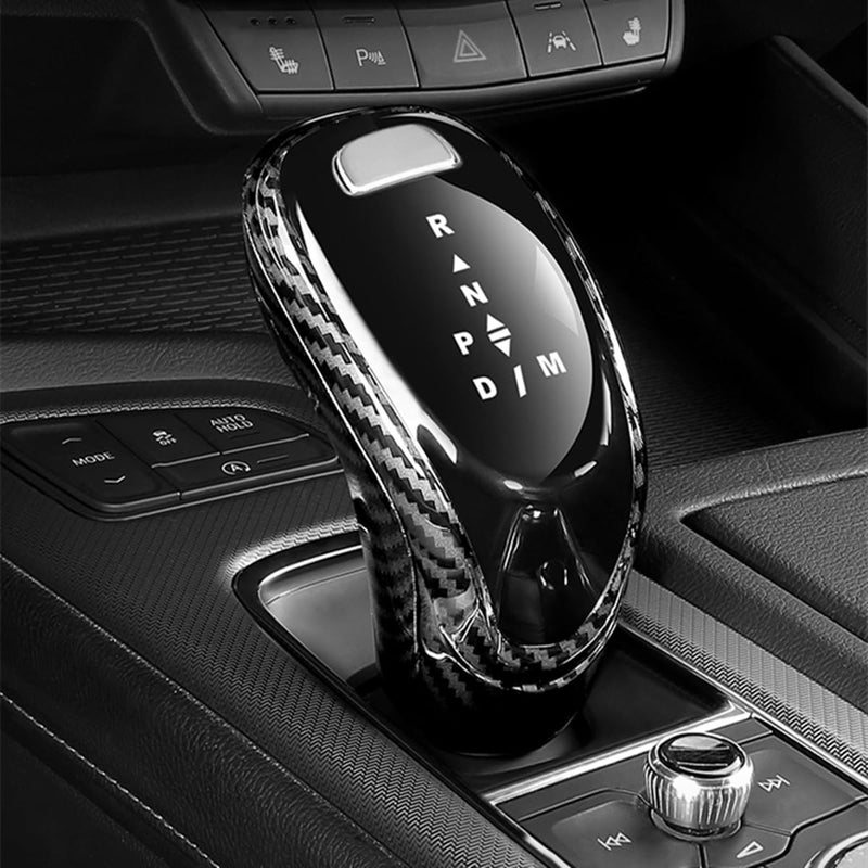 CYAuto Sport Gear Shift Knob Overlay Trim for Cadillac CT5 XT4 XT5 XT6 2020 2021 2022 2023 2024 Carbon Fiber Style - Image 2