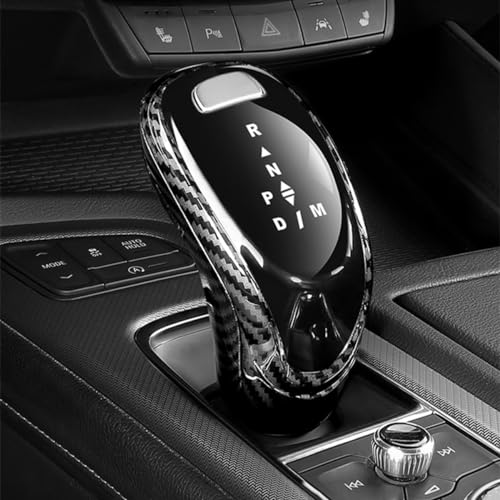 CYAuto Sport Gear Shift Knob Overlay Trim for Cadillac CT5 XT4 XT5 XT6 2020 2021 2022 2023 2024 Carbon Fiber Style - Image 1