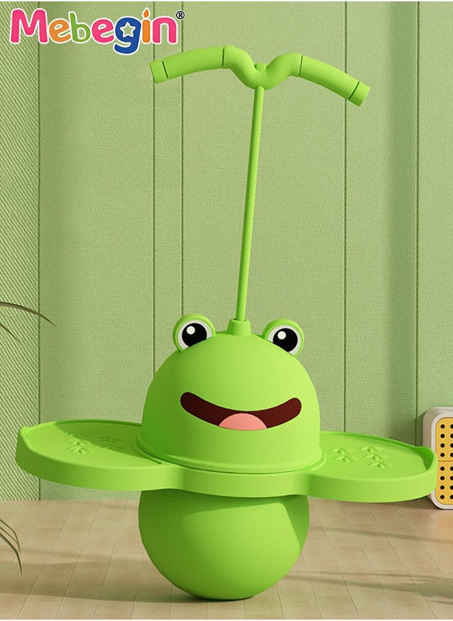 MEBEGIN - Multifunctional Pogo Jumper Stick with Handle and Balance Jumping Board, Safe Fun Bouncing Ball for Kids, Frog-shaped Pedal Pogo Ball, Perfect for Improving Balance and Coordination Skills, 38*80CM - Image 1