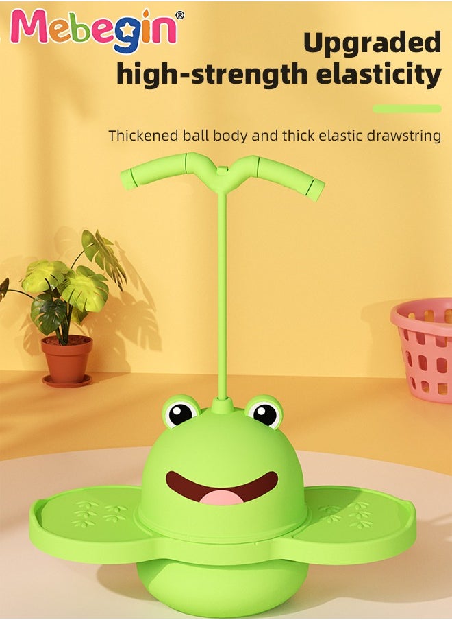 MEBEGIN - Multifunctional Pogo Jumper Stick with Handle and Balance Jumping Board, Safe Fun Bouncing Ball for Kids, Frog-shaped Pedal Pogo Ball, Perfect for Improving Balance and Coordination Skills, 38*80CM - Image 1
