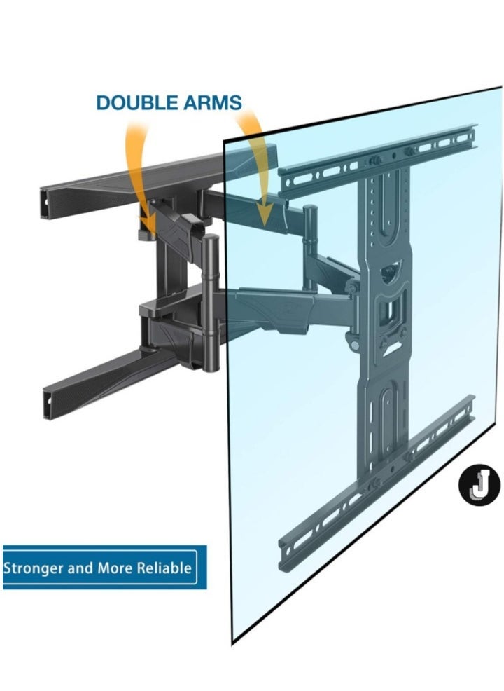JAJEEK "NEW Full Motion TV Wall Mount – Articulating Swivel Bracket for 40”-80” Flat Screen TVs"  - Image 2