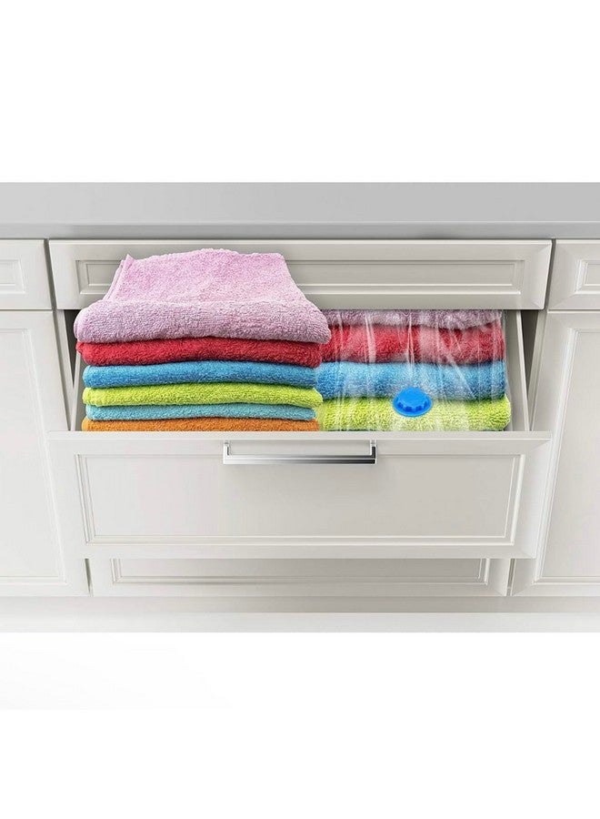 Kitchen Bloom Compression Storage Bags, 5 Pack Large+Medium+Small Sizes, Vacuum Sealing for Clothes Storage, Bedding, Comforters, Blankets | Airtight Reusable ziplock Bag with Travelling Hand Pump - Image 5