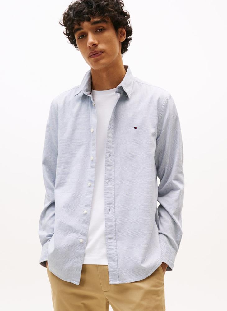 تومي هيلفيغر قميص دوبي بقصة عادية - Image 1