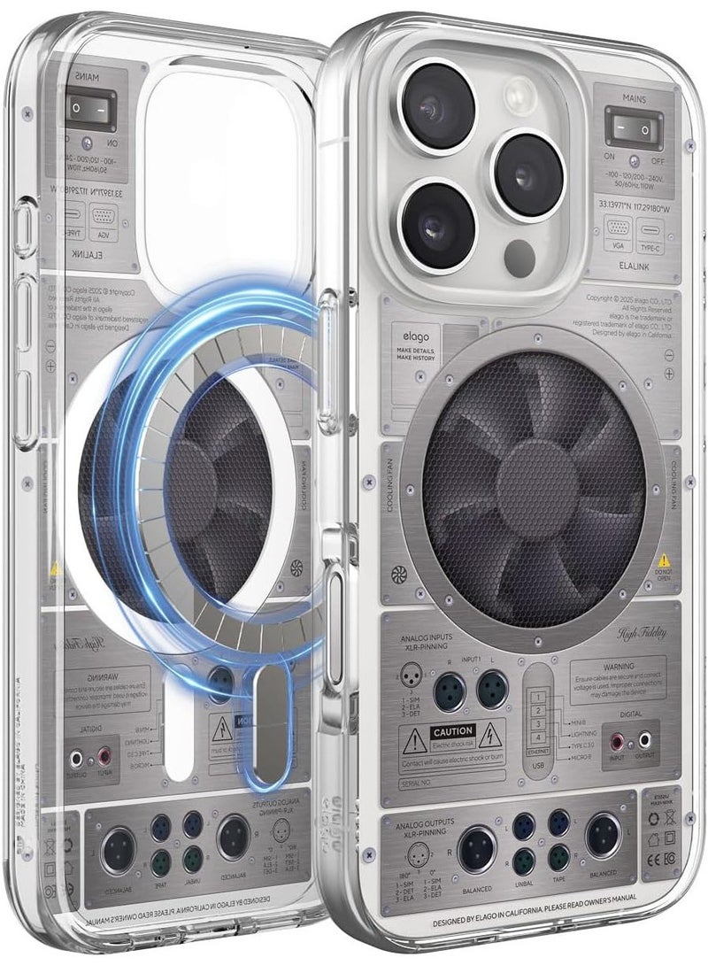 Elago Magnetic Hybrid Clear Compatible with MagSafe for iPhone 16 PRO Shockproof Bumper Raised Camera Protection Case Cover - AMP - Image 1