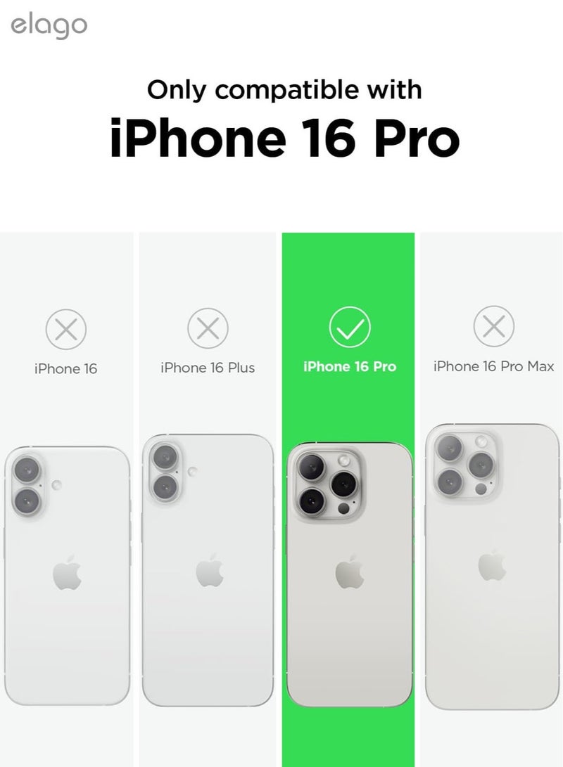 Elago Magnetic Hybrid Clear Compatible with MagSafe for iPhone 16 PRO Shockproof Bumper Raised Camera Protection Case Cover - AMP - Image 3