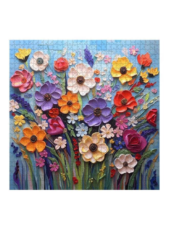 PICKFORU Colorful Flower Puzzles for Adults, Mosaic Plant Floral Puzzle Art, Spring Flower Garden Jigsaw Puzzles 1000 Pieces Painting - Image 2