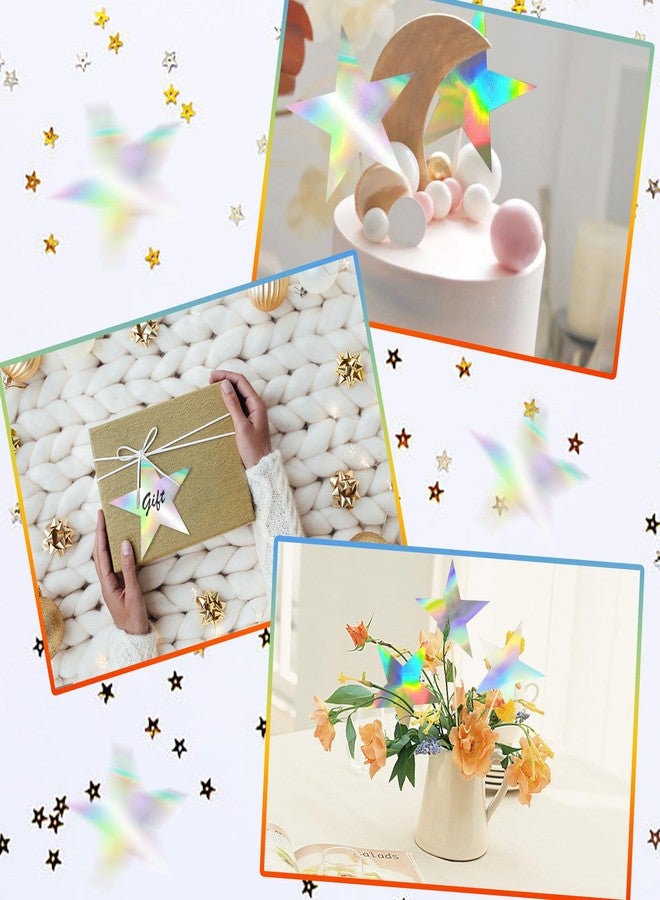 KEEPARTY 120 PCS Iridescent Five Star Cutouts Double Printed Paper Star Decorations Star Confetti Cutouts Cardboard Stars for Bulletin Board Stars Accents Classroom Wall Party Decoration - Image 5