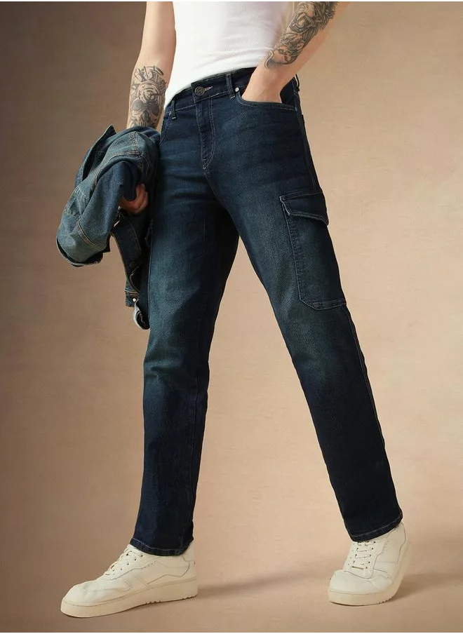 Dennis Lingo Dennis Lingo Mid Rise Straight Fit Faded Jeans