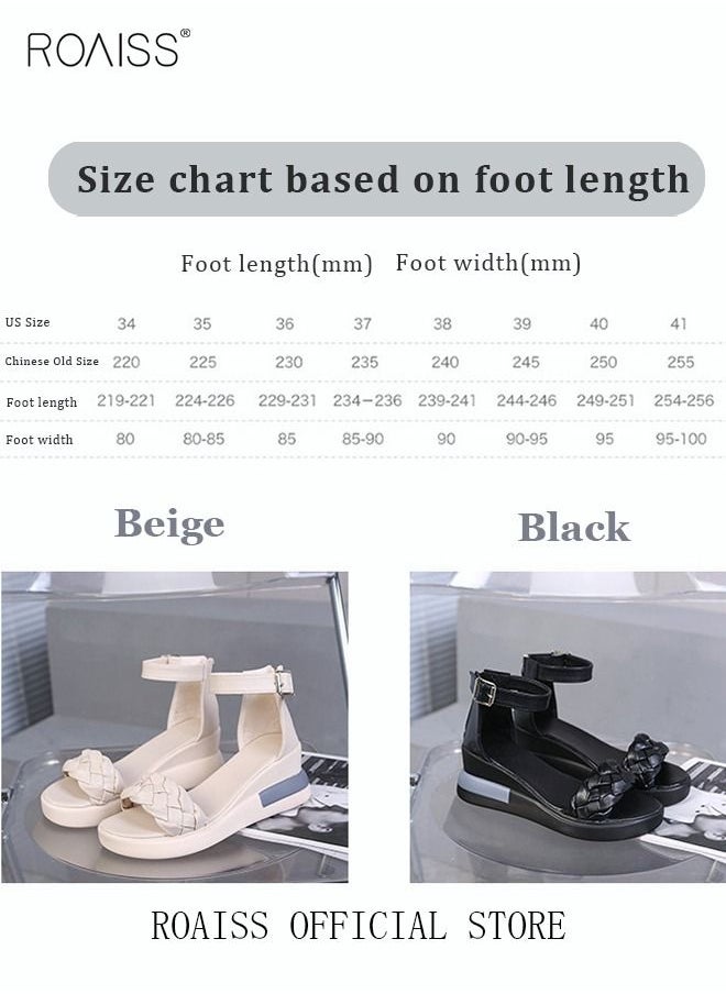 Wedge Sandals for Women Comfortable Open Toe Sandals Casual Summer Buckle Open Toe Ankle Strap Platform Sandals Platform Wedge Heels Sandals Rubber Sole Shoes - pzsku/Z660298E7529360F46B86Z/45/_/1691632238/9b3e232a-7121-47db-9072-5e1b0f29db08