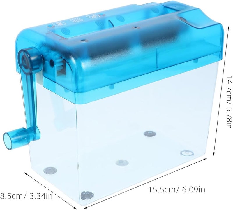Manual Paper Shredder Portable Hand Crank Office Home School Desktop Use Lightweight Document Cutter - Image 3