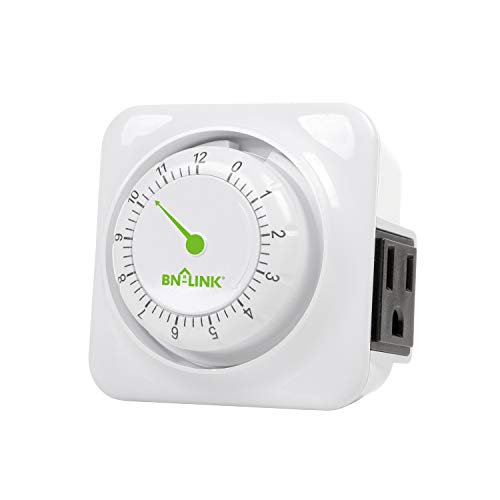 BN-LINK 12 Hour Indoor Mechanical Accurate Countdown Timer, 3-Prong Grounded Outlet, 15 Minute Increments, Energy Saving for Kitchen, Phone Charger, Lamps, Holiday Decoration 1875W, 1/2 HP, ETL Listed - Image 2