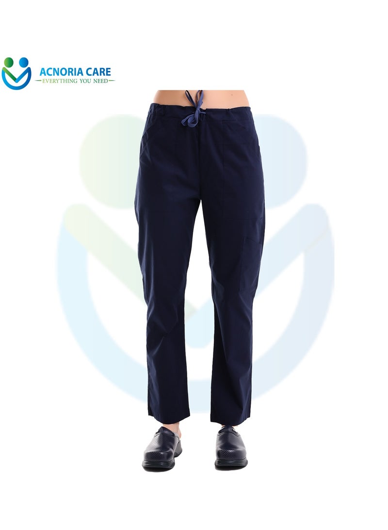 ACNORIA CARE Women's Printed Medical Scrubs Consisting Of Two Pieces Blouse And Pants 65% Polyester, 35% Cotton Blue Color - Size XL - From Acnoria Care  - Image 3