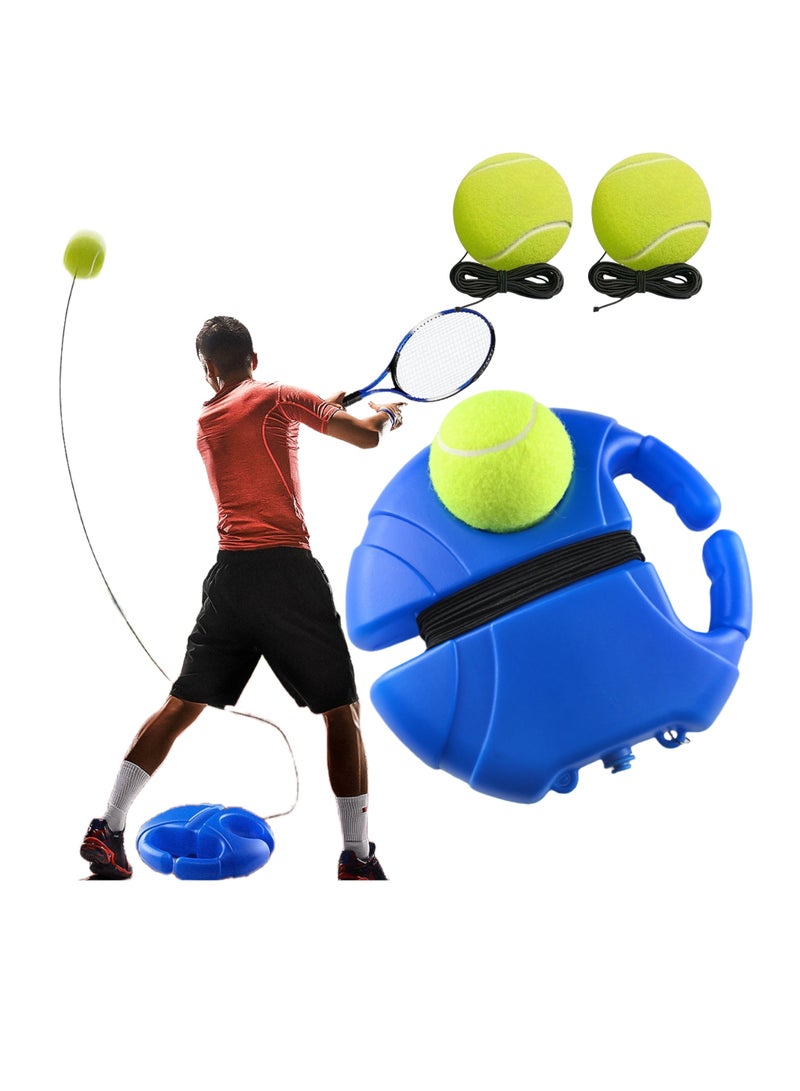 نوفولان كرة تنس NOVOLAN أحادية التدريب مع كرتين من الخيوط، أداة تنس ذاتية التدريب محمولة للمبتدئين، قاعدة قابلة للتعديل من الماء والرمل للاستقرار، مضادة للانزلاق مع خيط ارتداد خالٍ من التشابك - Image 1