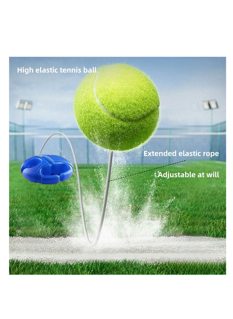 نوفولان كرة تنس NOVOLAN أحادية التدريب مع كرتين من الخيوط، أداة تنس ذاتية التدريب محمولة للمبتدئين، قاعدة قابلة للتعديل من الماء والرمل للاستقرار، مضادة للانزلاق مع خيط ارتداد خالٍ من التشابك - Image 2