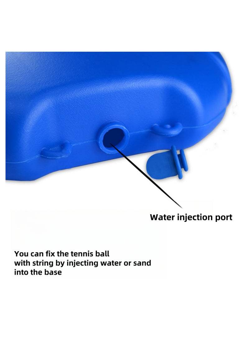 نوفولان كرة تنس NOVOLAN أحادية التدريب مع كرتين من الخيوط، أداة تنس ذاتية التدريب محمولة للمبتدئين، قاعدة قابلة للتعديل من الماء والرمل للاستقرار، مضادة للانزلاق مع خيط ارتداد خالٍ من التشابك - Image 3