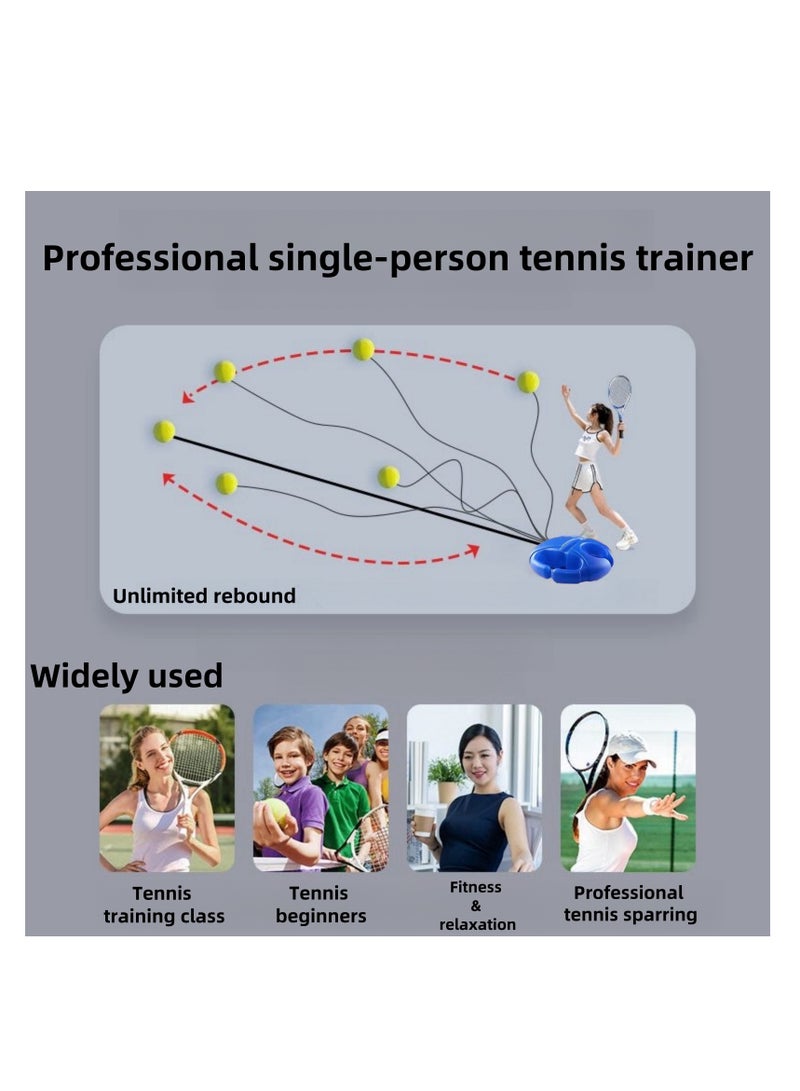 نوفولان كرة تنس NOVOLAN أحادية التدريب مع كرتين من الخيوط، أداة تنس ذاتية التدريب محمولة للمبتدئين، قاعدة قابلة للتعديل من الماء والرمل للاستقرار، مضادة للانزلاق مع خيط ارتداد خالٍ من التشابك - Image 5