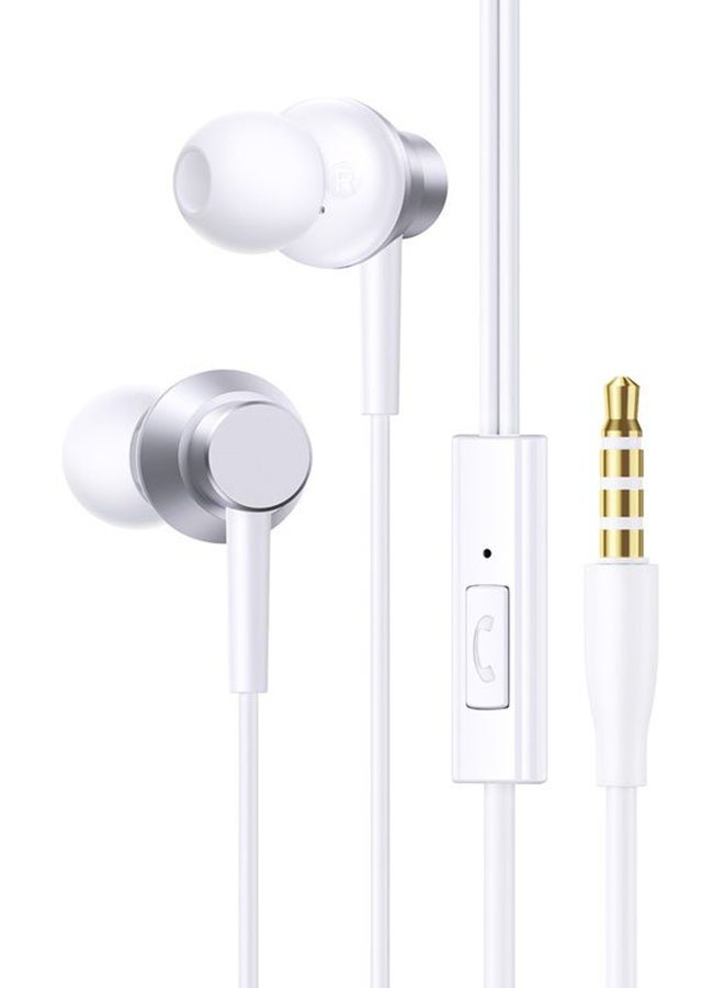 3.5mm Wired Earphones with Microphone Noise Isolating Stereo Headphone Compatible with MacBook Pro 2023, Mac Studio, PS4/ PS5, MP3/4, All Cell Phones with Aux Port White