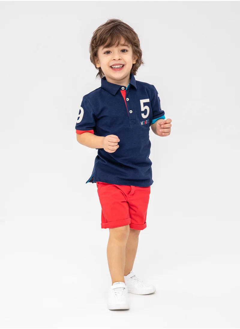 MINOTI Kids Belted Chino Short