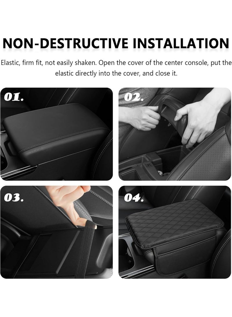 Motors Armrest Pad - A Waterproof Leather Car Center Console Cover Suitable For Suvs, Trucks, And Automobiles - An Interior Protector For Automotive Accessories. - Image 4