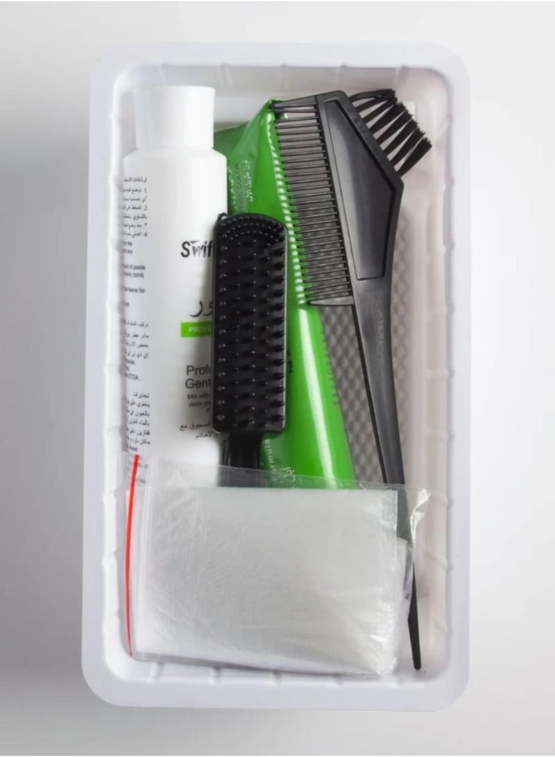 سويفت صبغة شعر ابل برو ( لون اسود داكن ) خالية من الأمونيا - كريمية بتغطية 100% للشعر الابيض من سويفت، 2×100 مل - Image 4