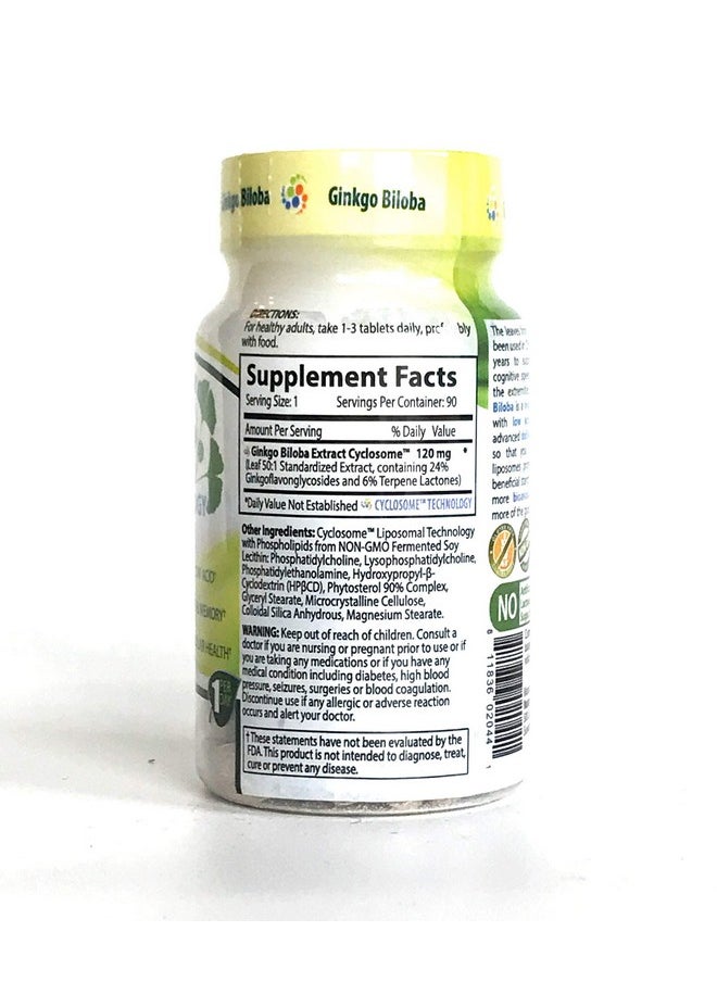 NATURE'S ESSENTIALS Liposomal Ginkgo Biloba ; 120Mg Per Pill ; Cognitive Support ; Maximum Absorption Formula ; 3 Month Supply ; Nongmo ; Glutenfree ; Vegetarian ; Lab Certified ; Usa  - Image 5