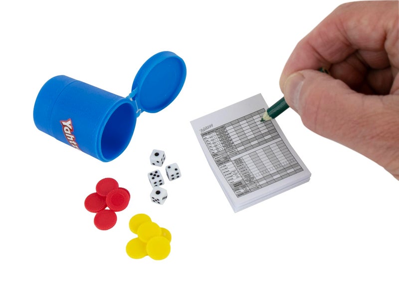 Worlds Smallest Yahtzee Miniature Board Game Perfect for Family Game Nights Travel Game Fun for All Ages 2 or More Players Ages 8 and Up - Image 2