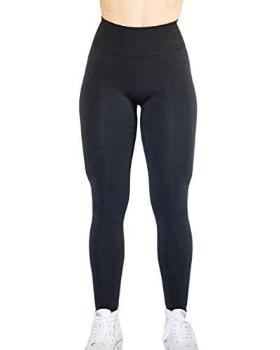 AUROLA Intensify Seamless Scrunch Legging Women Yoga Pants 7/8 Tummy Control Running for Workout Fitness Sport Active Legging-25'' (XL, Black) - Image 3