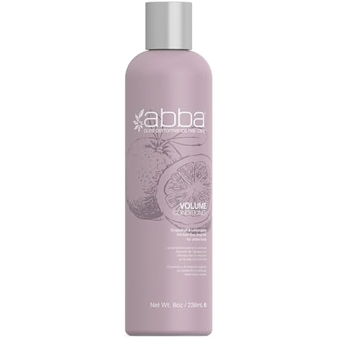 ABBA - VOLUME CONDITIONER - GRAPEFRUIT & LEMONGRASS - THICKENS FINE LIMP HAIR FOR ADDED BODY - PROVIDES HYDRATION TO DULL LIFELESS HAIR - ADDS SHINE - PARABEN & CRUELTY FREE - 8 FL OZ/236 ML - Image 1
