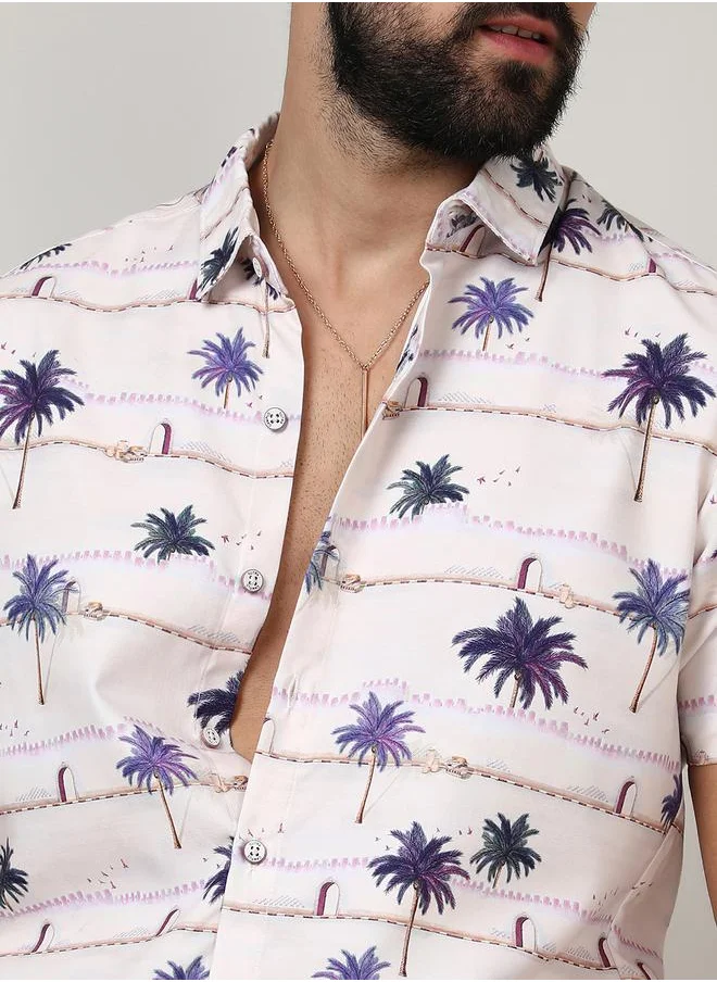 كامبوس سوترا Desert Palm Regular Fit Shirt by Styli