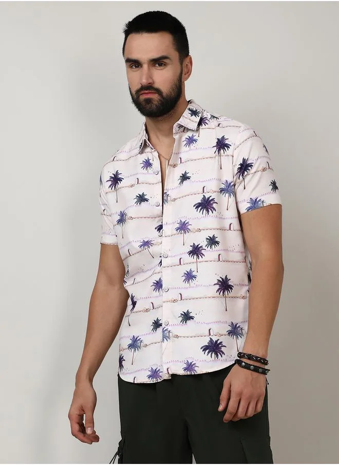 كامبوس سوترا Desert Palm Regular Fit Shirt by Styli