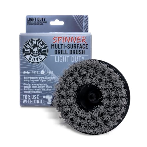 Chemical Guys ملحق فرشاة الحفر متعددة الأسطح من كيميكل غايز ACC506 خفيف الوزن (يتناسب مع أي حفر قياسي - منظف قوي يزيل البقع وينظف الأقمشة والسجاد برفق) ، رمادي - Image 2