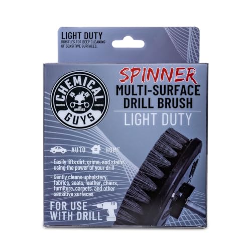 Chemical Guys ملحق فرشاة الحفر متعددة الأسطح من كيميكل غايز ACC506 خفيف الوزن (يتناسب مع أي حفر قياسي - منظف قوي يزيل البقع وينظف الأقمشة والسجاد برفق) ، رمادي - Image 3