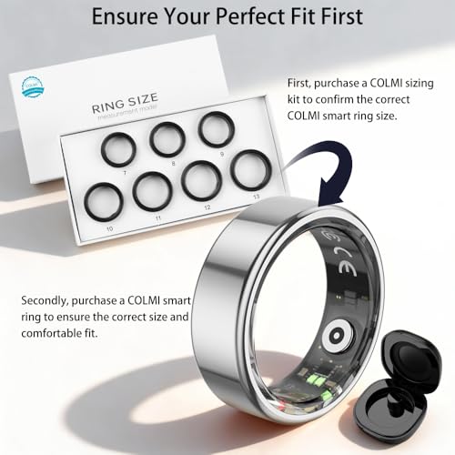COLMI R02 Smart Ring Smart Ring for Women and Men with a Charging Case Supports Heart Rate Blood Oxygen Sleep Health Monitoring No Subscription Fee Silver 11 - Image 3
