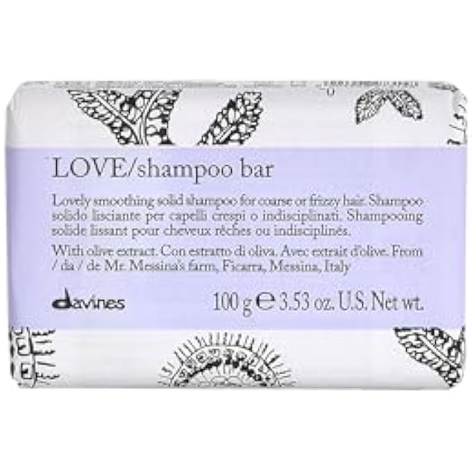 Davines LOVE SHAMPOO BAR, FOR FRIZZY OR COARSE HAIR, ADD SOFTNESS, SHINE AND SILKY TEXTURE, 100 G. - Image 1