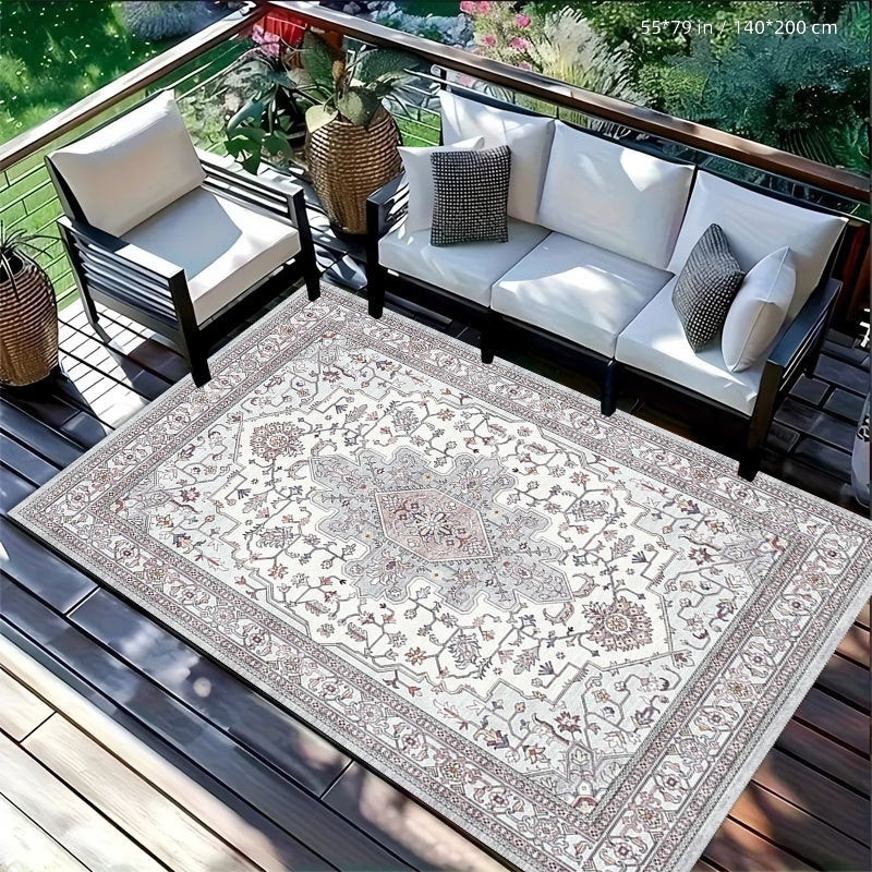 Persian Style Living Room Carpet - Durable Polyester Area Rug for Home, Hotel,  Bedside - Image 5