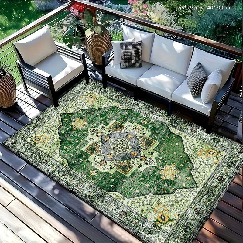 Persian Style Living Room Carpet - Durable Polyester Area Rug for Home, Hotel,  Bedside - Image 4