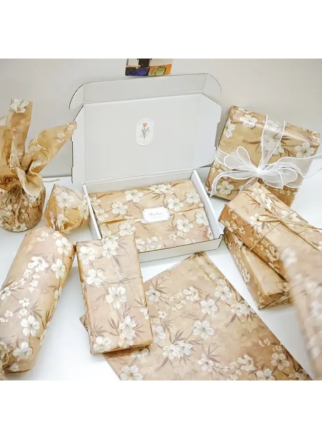 25 Sheets Apricot Blossom Gift Wrapping Tissue Paper 20x14 Inches - Image 2