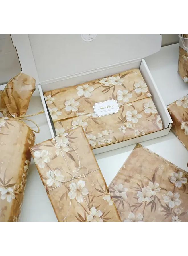 25 Sheets Apricot Blossom Gift Wrapping Tissue Paper 20x14 Inches - Image 1
