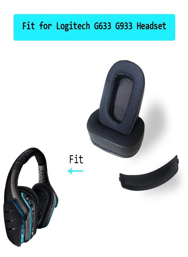 MQDITH Cooling-Gel Replacement Ear Pads Compatible with Logitech G633 G933 Headset - Image 2