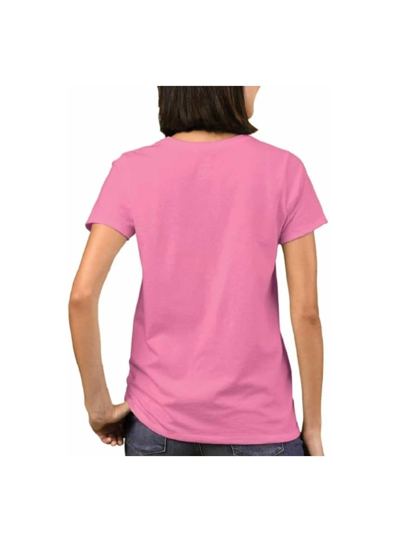 برينت شوب فور مي تي شيرت نسائي بقبة دائرية مطبوع عليه يوم القطط العالمي - 100% قطن، مقاس مريح، طبعة قطط مرحة | مثالي لمحبي القطط والملابس غير الرسمية - Image 2