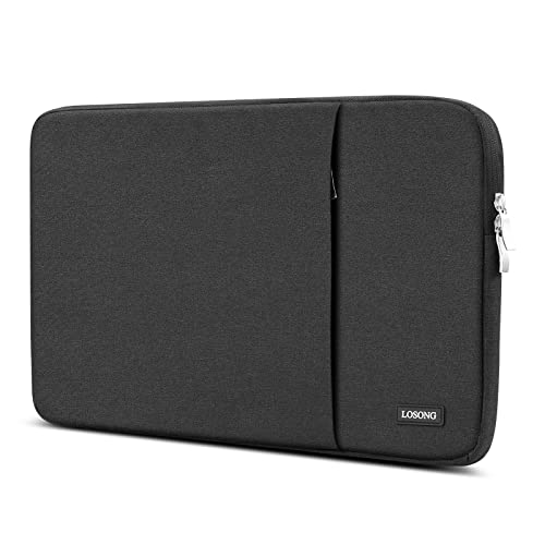 Losong Portable Monitor Case 15.6 Inch, Protective Carrying Sleeve for Most 16.1/15.6 in Monitors, Water Resistant Portable Laptop Display Bag with Accessory Pocket, Size-15.3"x9.8" Black - Image 1