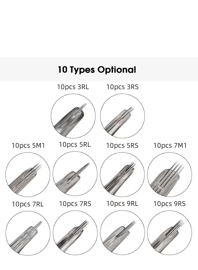 أتوموس عبوة إبر وشم للاستخدام مرة واحدة من  مكونة من 10 قطع، شفافة. - Image 2