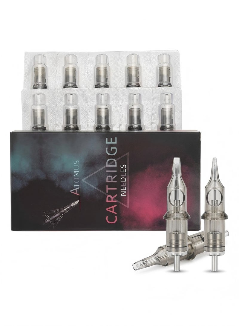 ATOMUS 10-Piece DisposableTattoo Needle Cartridge Transparent - Image 1