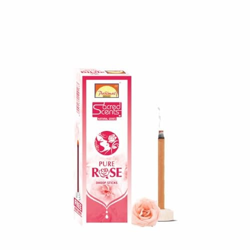Parimal Pure Rose (Gulab) Dhoop/Dhup Sticks (78–88) (270g) | 45–60 Min Burn | Gulab dhup batti | Bamboo-Less Incense | Each Pack 45G | Rich, Long-Lasting Fragrance | Dhoop Holder Inside | Pack of 6 - Image 1