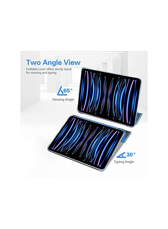 Procases iPad Pro 11 Inch Case 2022/2021/2020/2018, Slim Stand Hard Back Shell Smart Cover for iPad Pro 11 Inch 4th Generation 2022/3rd Gen 2021/2nd Gen 2020/1st Gen 2018 -Skyblue - Image 5