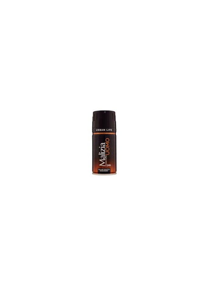 Malizia Malizia Uomo Urban Eau De Toilette Deodorant for Men, 150 ml 