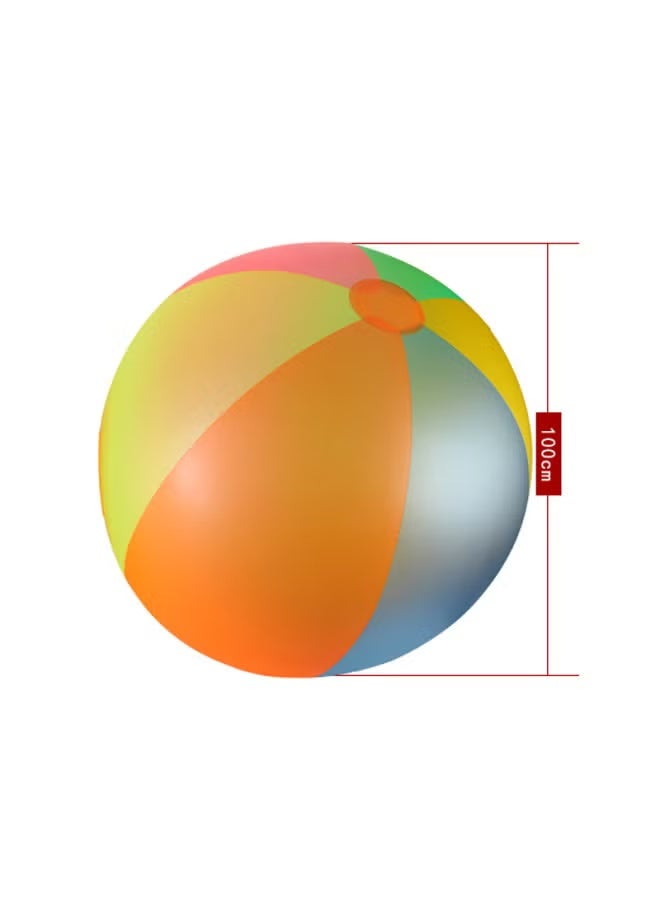 إبسلون كرة شاطئية جامبو إبسلون - EPSSE1656 حجم 100 سم (39 بوصة)، قابلة للنفخ، متينة / مثالية للشاطئ، الحديقة، الحضانة، بجانب المسبح، للعب بالماء / متعددة الألوان - Image 2
